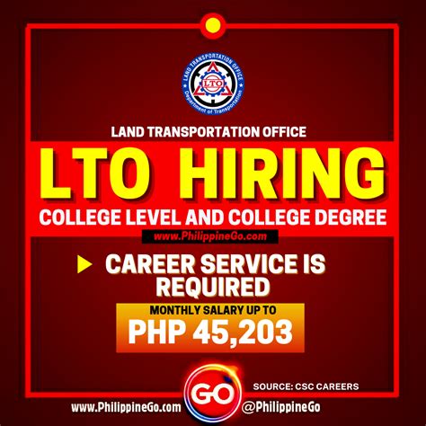 lto careers|100+ Lto Hiring Jobs, Employment 29 August, 2024.